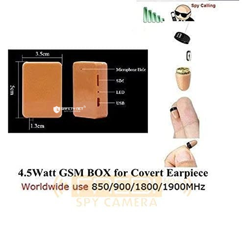 SAFETYNET Spy Earpiece GSM Box Small Invisible Wireless Micro Earphone Hidden Covert Set