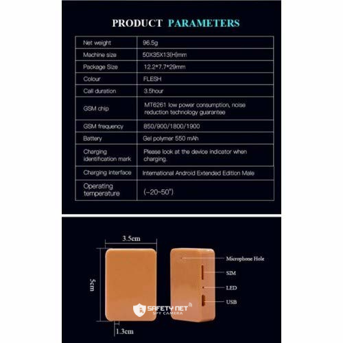 SAFETYNET Spy Earpiece GSM Box Small Invisible Wireless Micro Earphone Hidden Covert Set