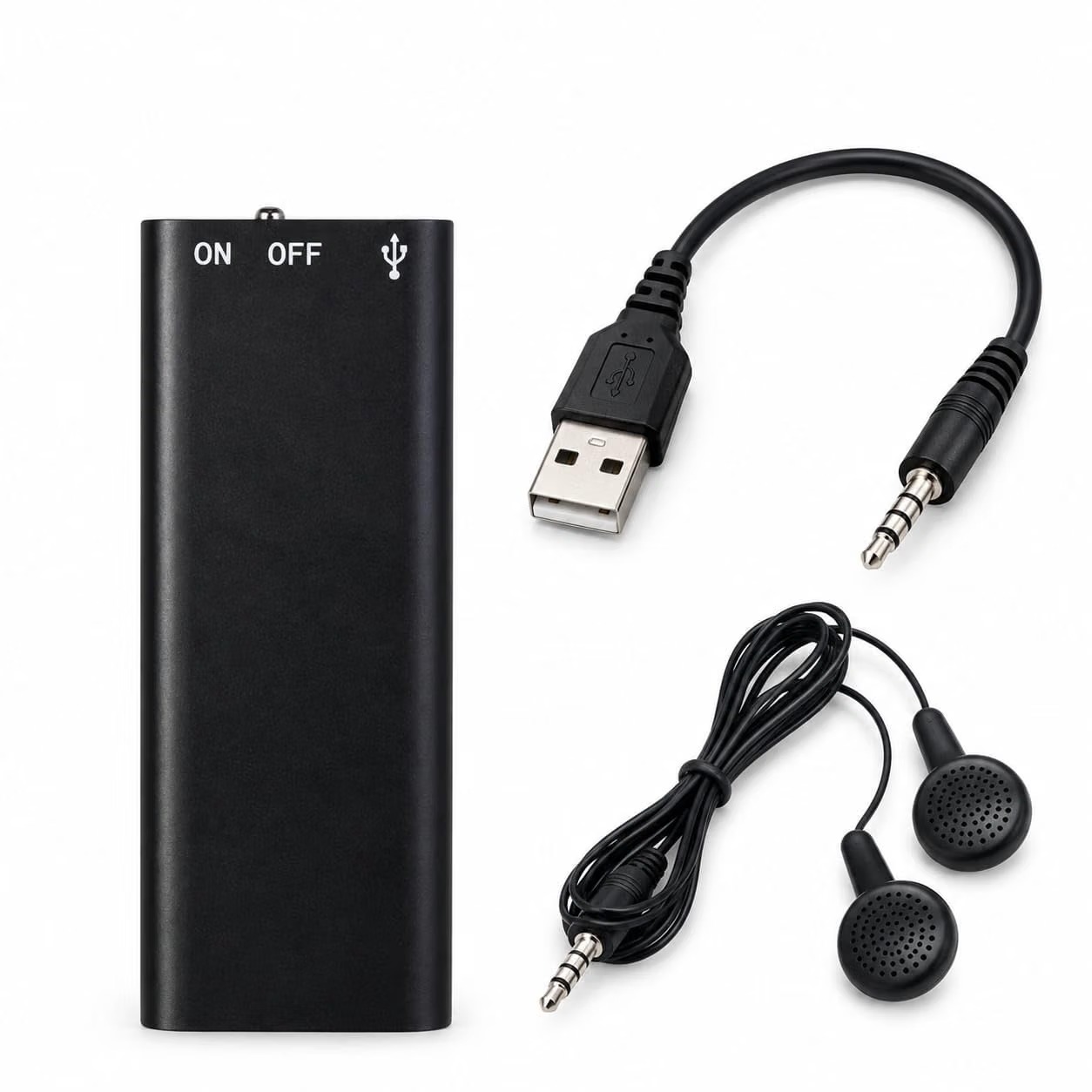 SAFETYNET Three-in-one Digital Voice Recorder Mini Audio Dictaphone 8GB Memory Multi-Function USB2.0 MP3 player USB Flash Disk Drive