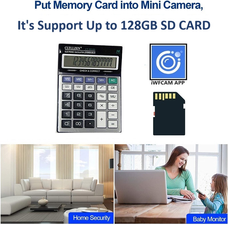SAFETY NET Spy Camera 4K Spy Wi-Fi Calculator Camera 1080p HD Audio Video Recording Watch Live Surveillance Security Camera