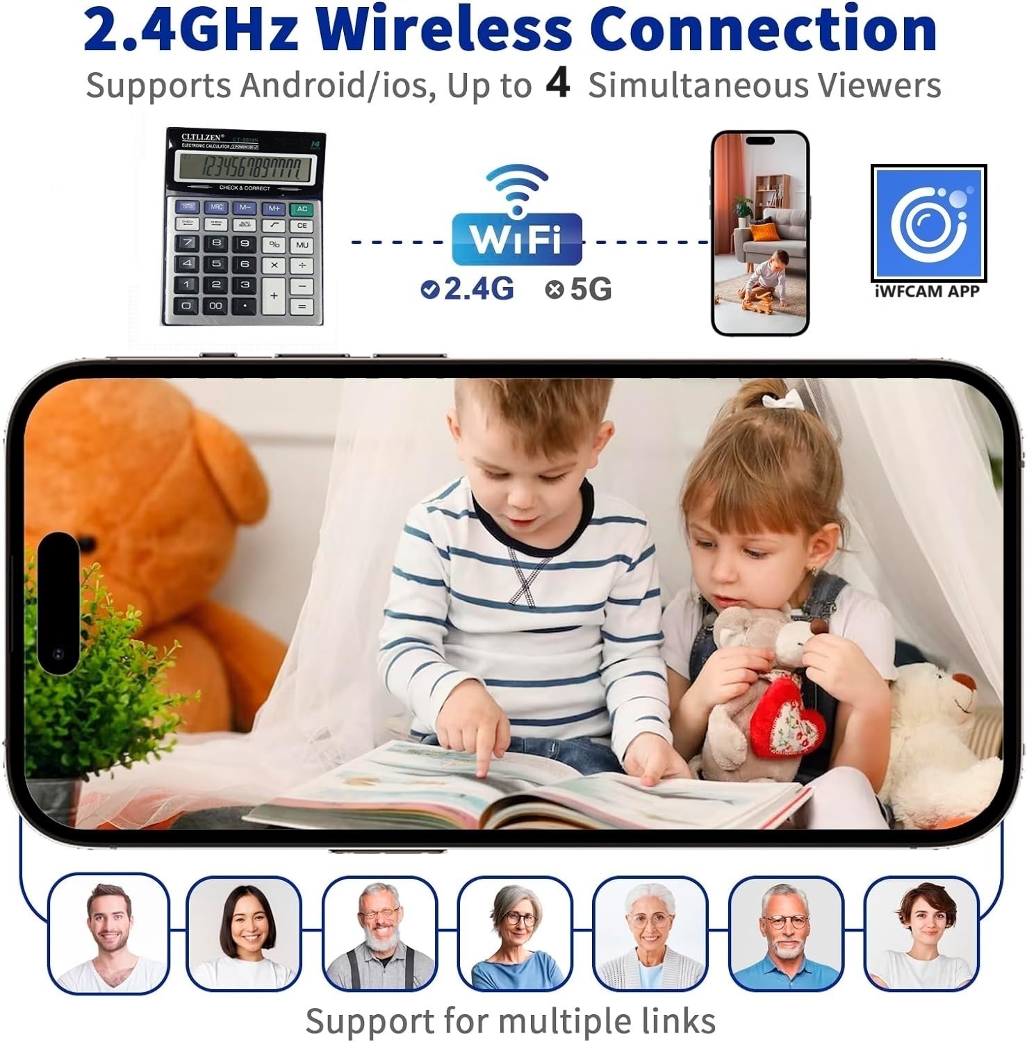 SAFETY NET Spy Camera 4K Spy Wi-Fi Calculator Camera 1080p HD Audio Video Recording Watch Live Surveillance Security Camera