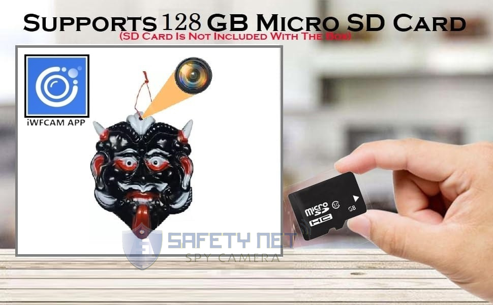 SAFETYNET Spy Camera in  Nazar Battu Plastic Door Hanging WiFi Hidden Cameras with Motion Detection, Mini Wireless Remote Live View with Free Phone App Full HD 1080P, Easy Setup Security Camera