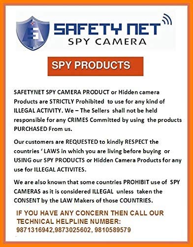 SAFETYNET HD Mini Spy Clock Camera Lens Audio Video Recording Digital Alarm Round Clock DVR Spy Camera PC Cam with Remote Control Operating