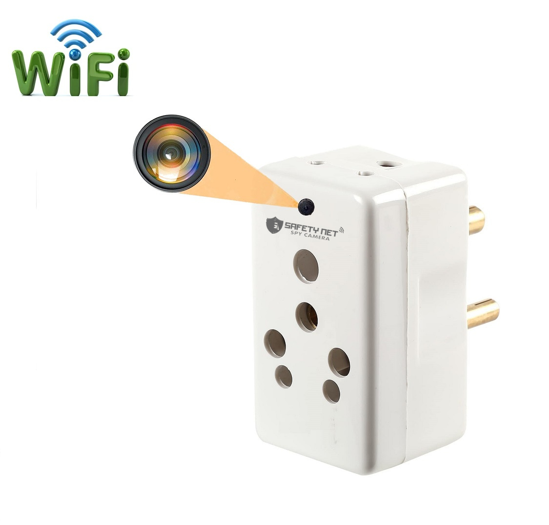 SAFETYNET Hidden Spy Camera WiFi Multi Plug - Hidden Camera with Live Feed WiFi - Indoor Hidden Security Camera - 1080P HD Hidden Nanny Cam - Motion Detection Spy Cam - with 32GB MicroSD Card