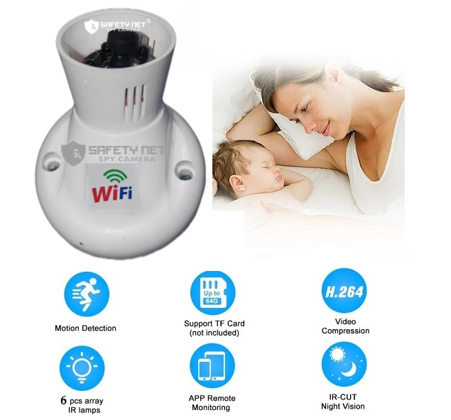 SAFETYNET 4K Spy W-iFi Night vision Holder Hidden HD Mini Spy Cam 1080p Audio Video Recording Watch Live 24 Hours Small Surveillance Security Hidden Wireless Spy Camera Camera for Office  