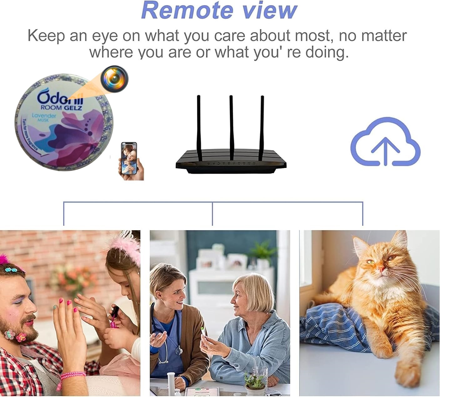 SAFETYNET Spy 4K WiFi Mini Odonil Camera Watch Live Your Mobile Wireless Audio Video Recording  Hidden Small Camera