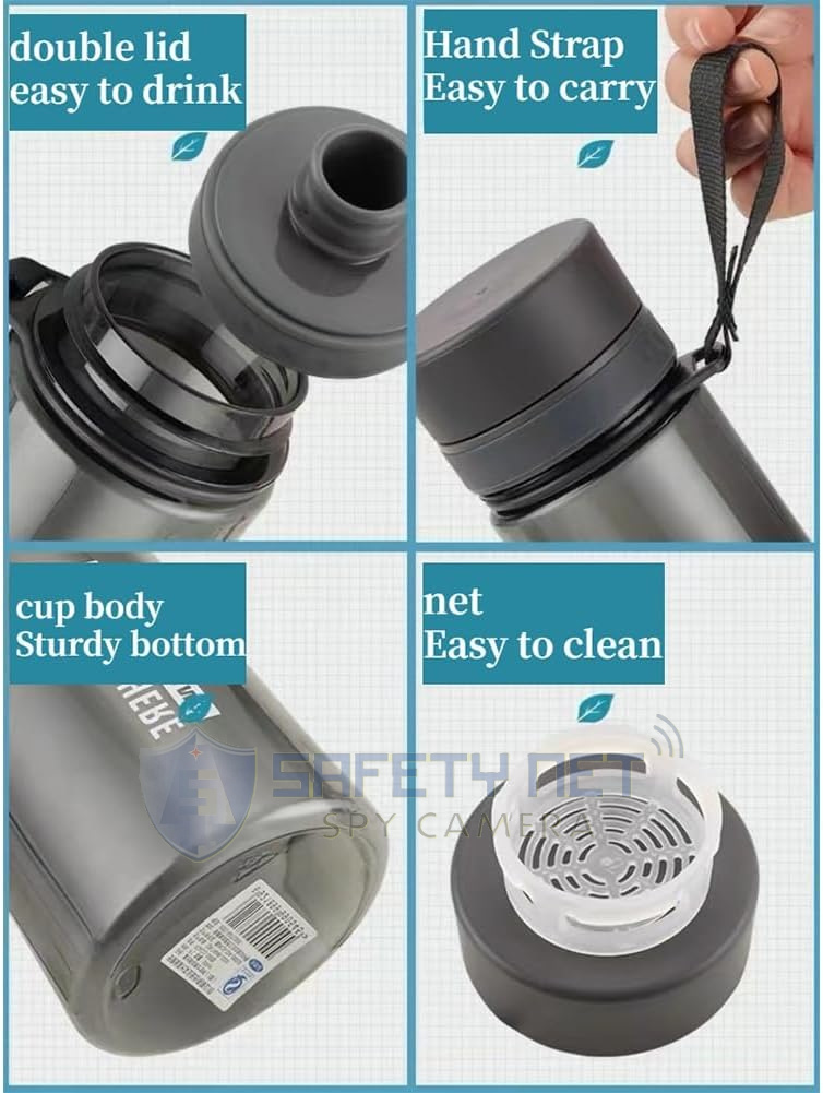 SAFETYNET Hidden Camera 4K HD 1080P Portable Water Bottle Portable Live WiFi Camera Video Recorder Support Motion Detection