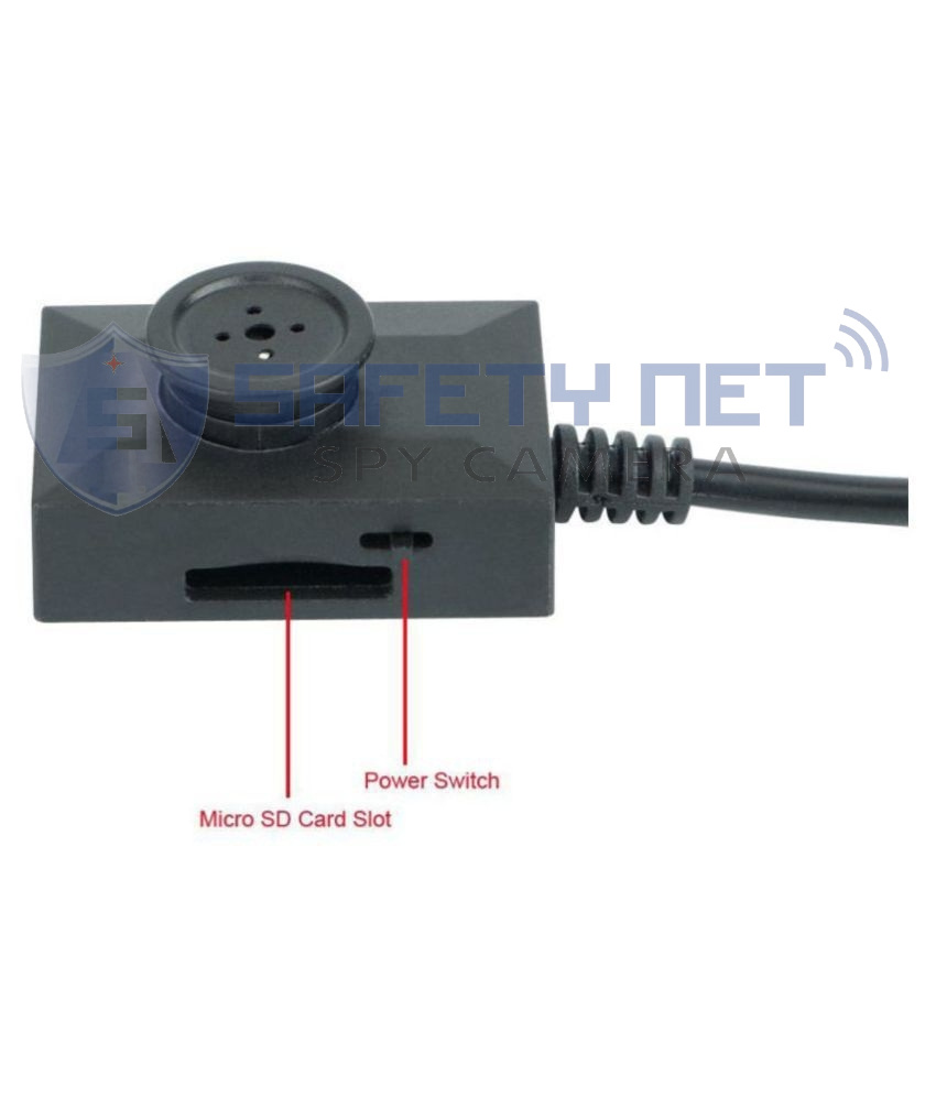 SAFETYNET Mini DVR Full HD Button Spy Camera Hidden Pinhole Video Recorder Camcorder Works with Power Bank Directly