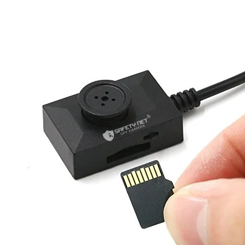 SAFETYNET Mini DVR Full HD Button Spy Camera Hidden Pinhole Video Recorder Camcorder Works with Power Bank Directly