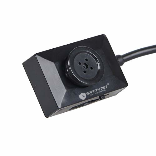 SAFETYNET Mini DVR Full HD Button Spy Camera Hidden Pinhole Video Recorder Camcorder Works with Power Bank Directly