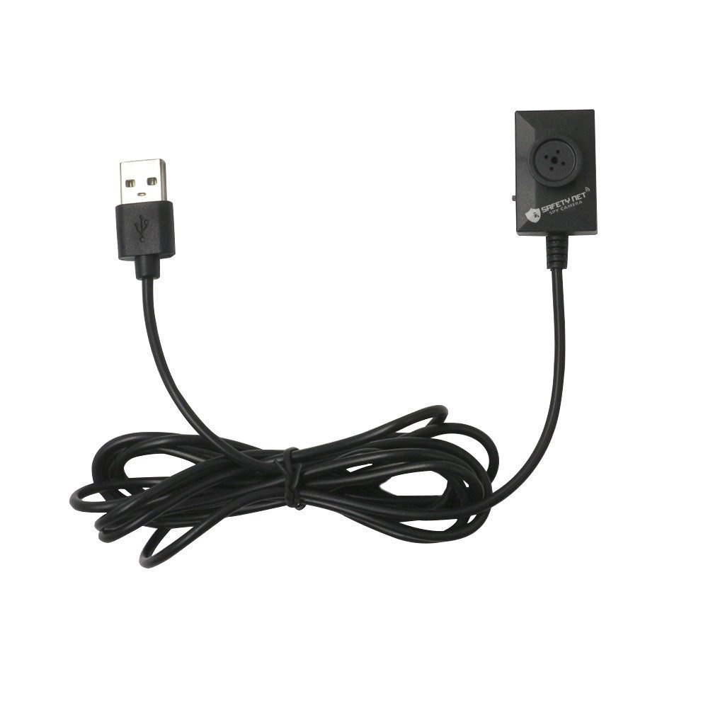 SAFETYNET Mini DVR Full HD Button Spy Camera Hidden Pinhole Video Recorder Camcorder Works with Power Bank Directly