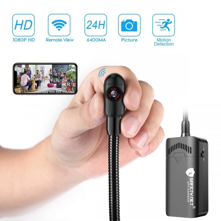 SAFETYNET 360 Degrees Snake Smart Surveillance Spy Flexible Bracket Real-Time Surveillance IP Hidden WIFI Mini Camera
