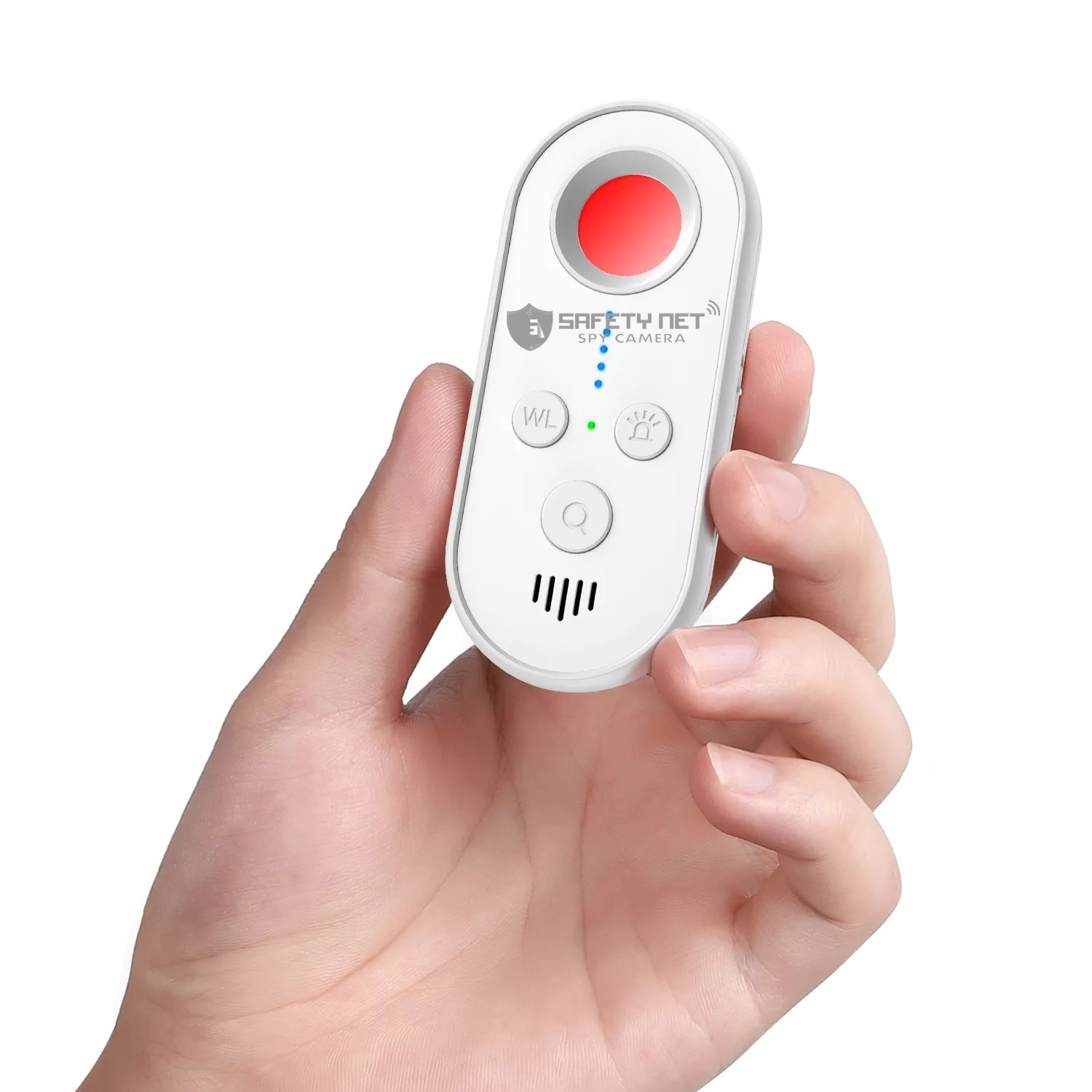 SAFETY NET Hidden Camera Detector Mini LED Hidden Device Detector with Infrared Viewfinders Rechargeable Anti Spy Camera Detector GPS Wireless Signal Detector Finder Anti-Thief Vibration Alarm
