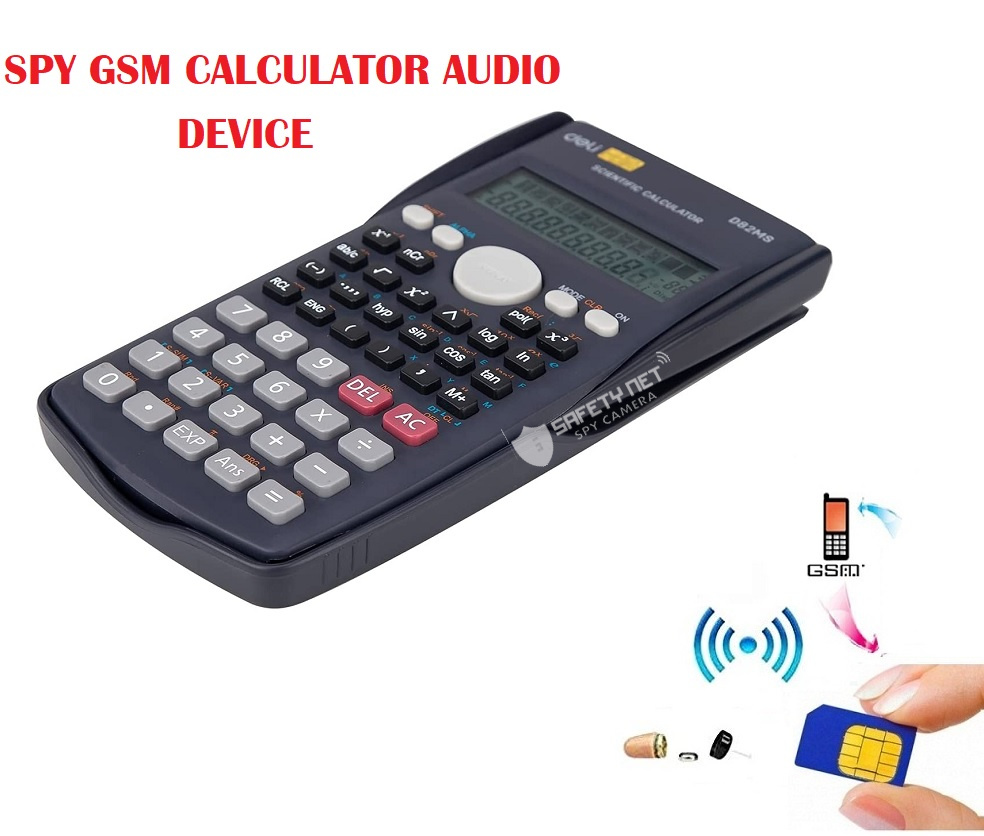SAFETYNET Spy Gsm Calculator  With Invisible Earpiece Hidden Micro Wireless Earphone Covert Phone
