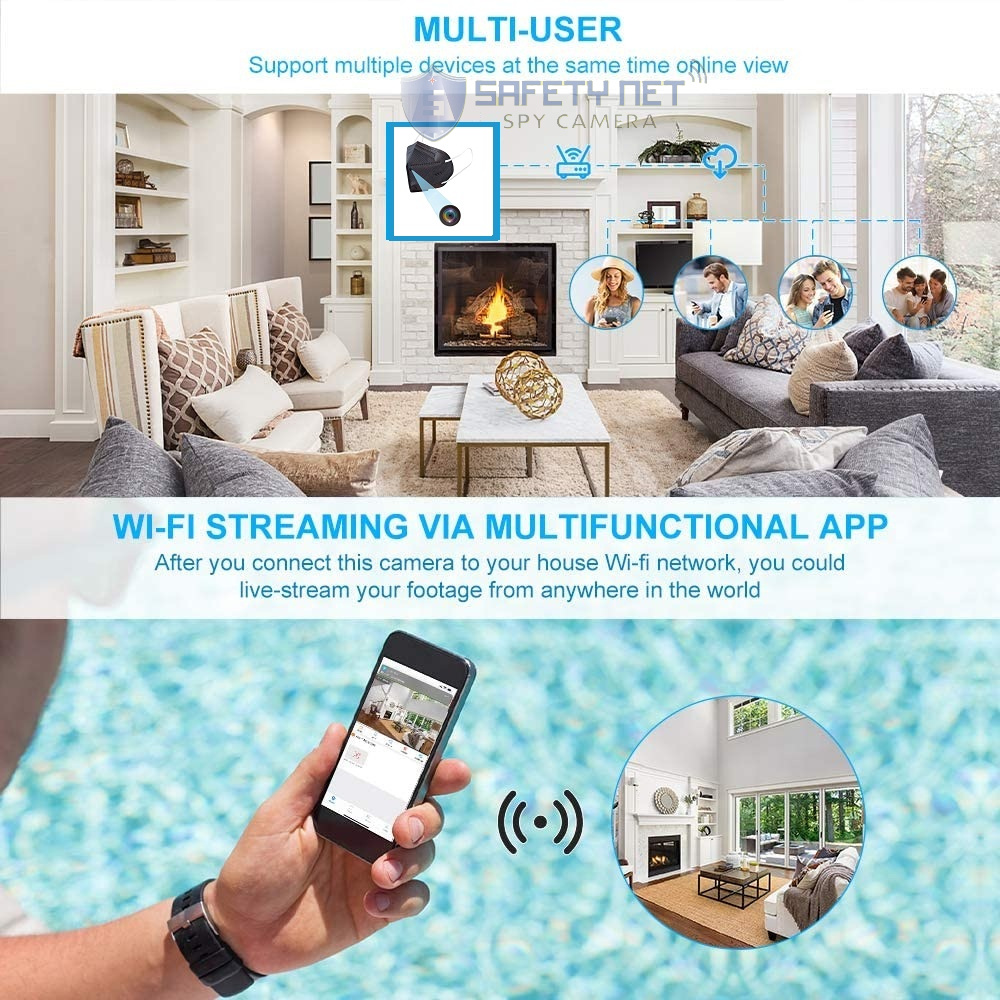 SAFETYNET MASK Camera Support up to 32GB Memory Card Full HD Video Audio Recorder, 2 Hours Recording After Full Charge