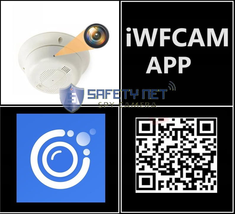 SAFETYNET  Hidden HD 1080P Wi-Fi Wireless Spy Camera Smoke Detector Camera 32GB Micro SD Card Supportable (White)(iWFCAM APP)