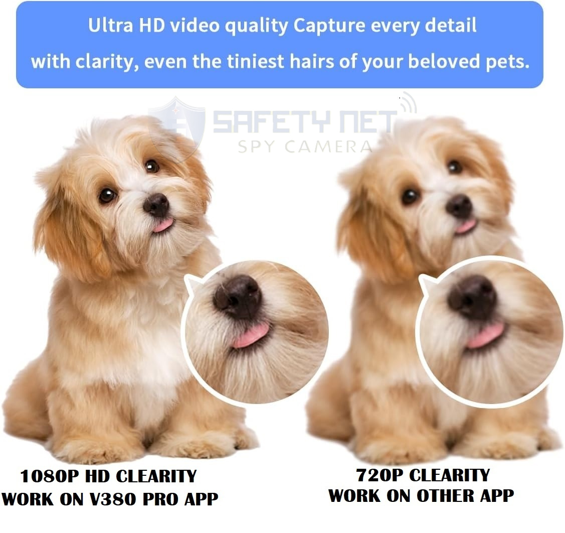 SAFETYNET Hidden Camera Wi-Fi Doorbell- Hidden Camera with 24 Hours Live Feed Wi-Fi Indoor Hidden Security Camera 1080P HD Hidden Camera - With 32GB Inbuilt MicroSD Card (iWFCAM APP)
