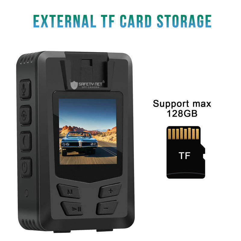SAFETYNET Body Camera HD 1080P Security Video Recorder Camera Support Up to 128 GB SD Card
