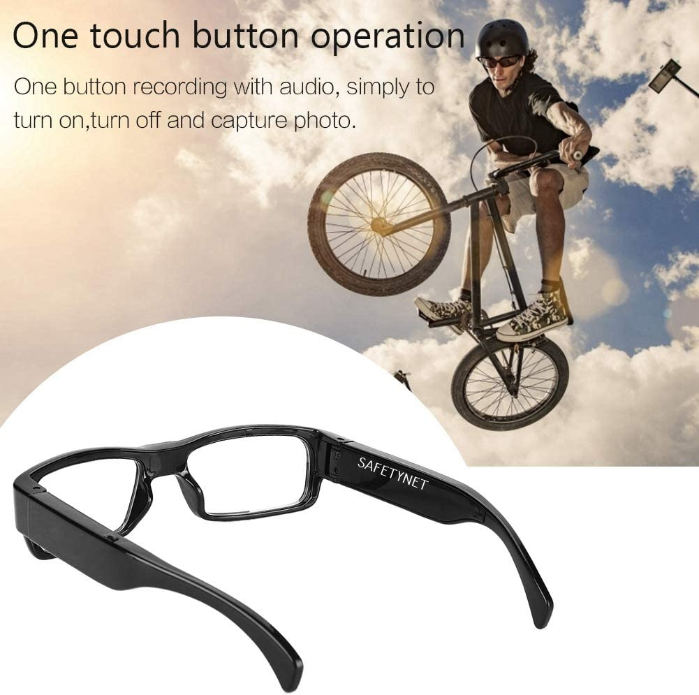 SAFETYNET Spy Camera Glasses with Video Support Up to 32GB TF Card 1080P Video Camera Glasses Portable Video Recorder