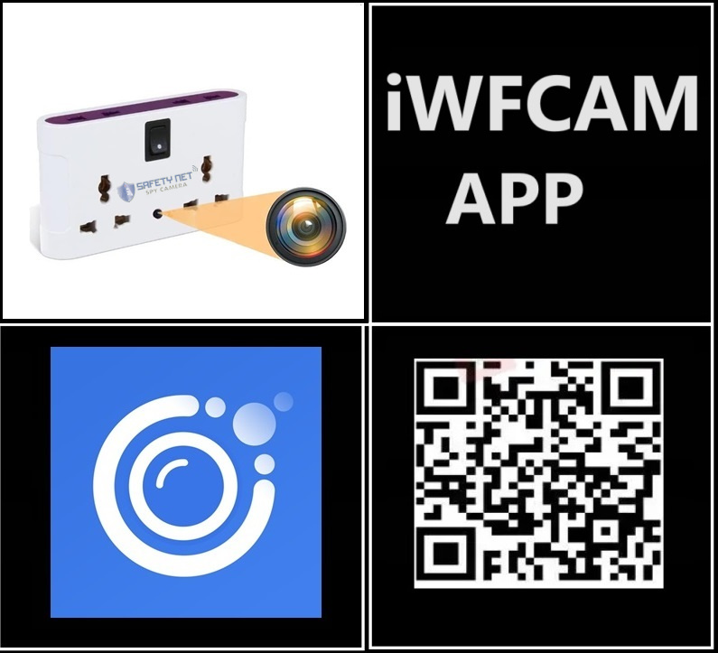 SAFETYNET Hidden Wi-Fi Socket Spy Camera Wireless 1080P HD Security Cameras with, APP Remote Control for Home and Office Surveillance with Inbuilt 32gb SD Card(iWFCam APP)