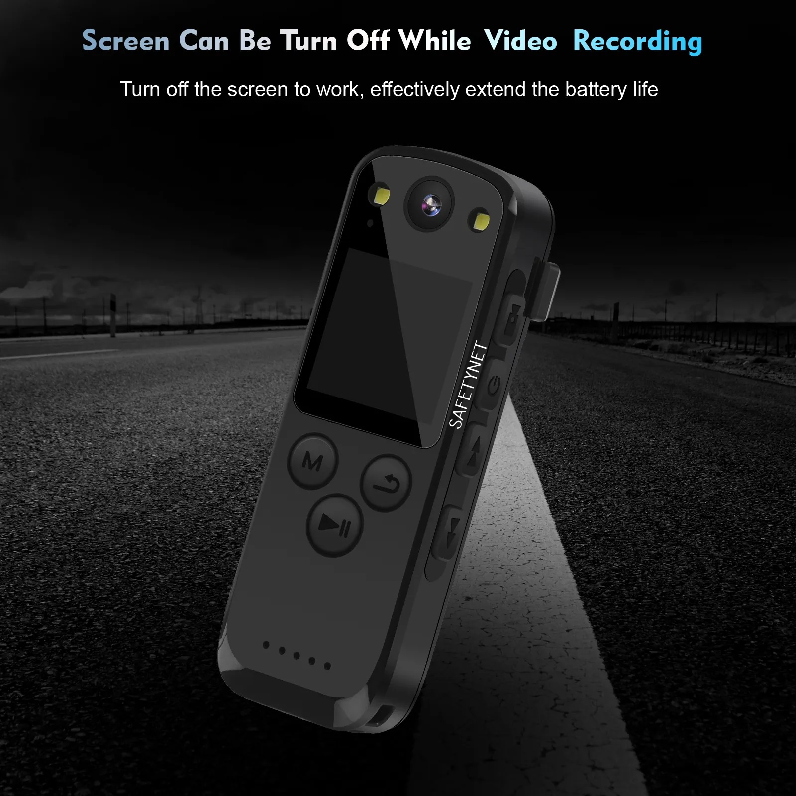 SAFETYNET WiFi Body Mounted Camera, 1.3 inch Display, HD 1080P Body Worn Camera, Wearable Body Cam Supports Night Vsion,Mini Body Camcoder for Law Enforcement/Security Guard