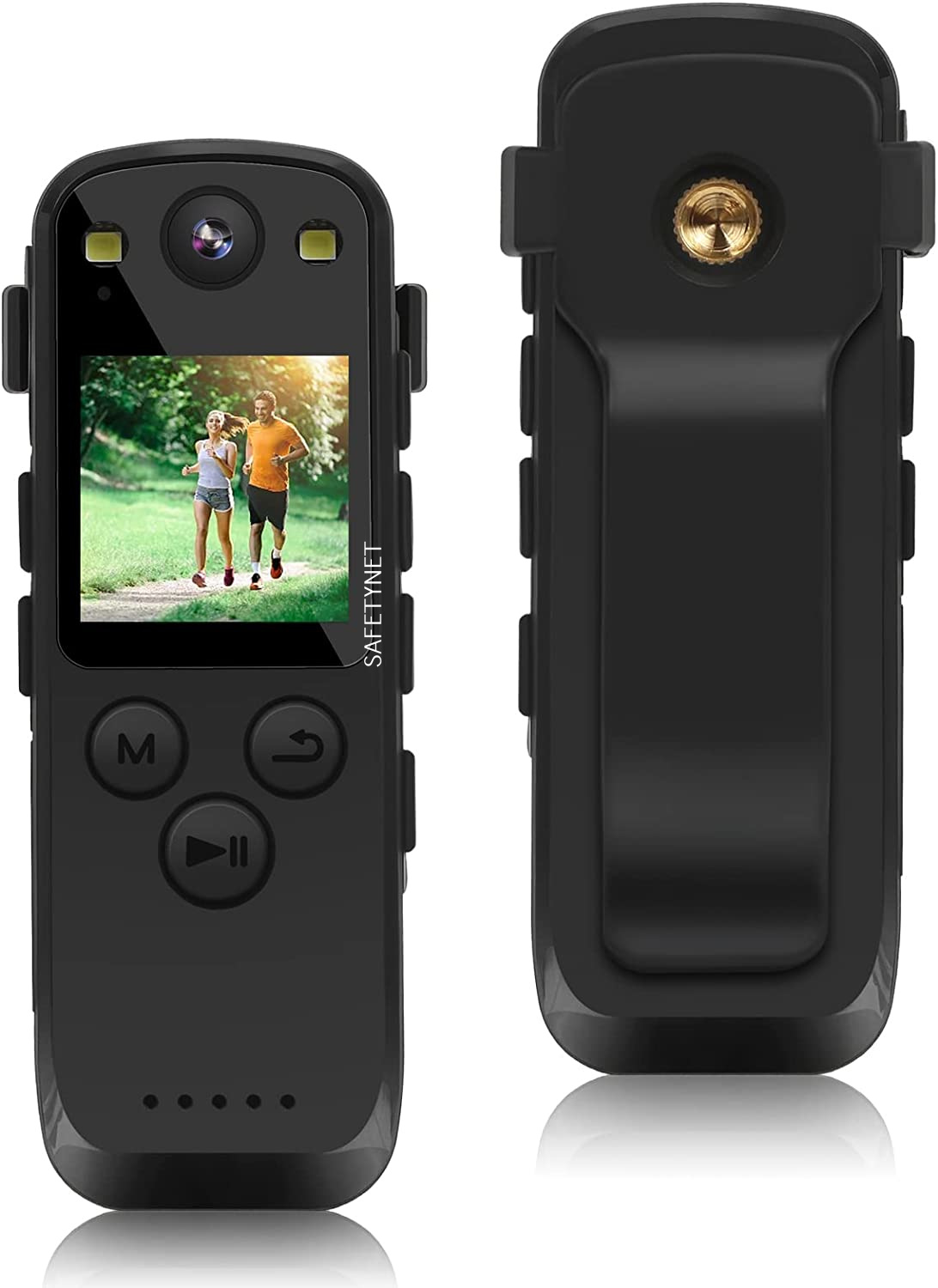 SAFETYNET WiFi Body Mounted Camera, 1.3 inch Display, HD 1080P Body Worn Camera, Wearable Body Cam Supports Night Vsion,Mini Body Camcoder for Law Enforcement/Security Guard