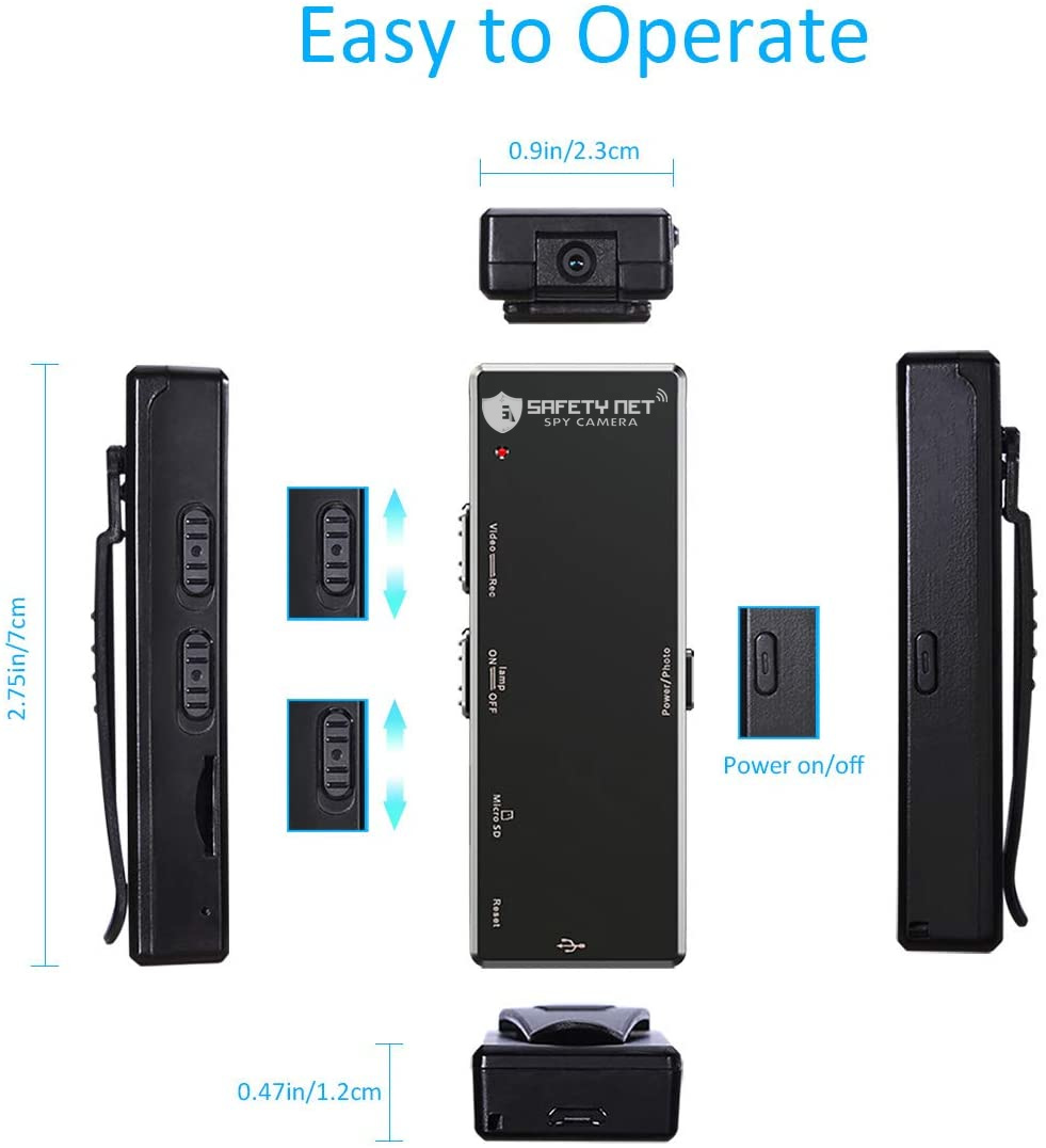 SAFETYNET HD 1080P Mini WiFi Camera Body Pen Cameras Recording H.264 for Teaching with LED Indicator USB Camera