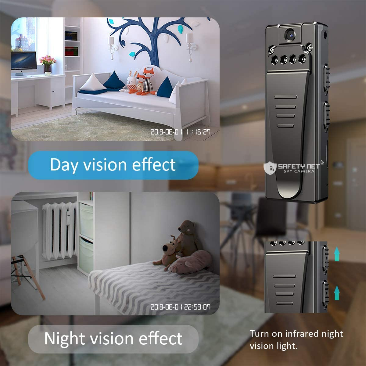 SAFETYNET HD 1080P Mini WiFi Camera Body Pen Cameras Recording H.264 for Teaching with LED Indicator USB Camera
