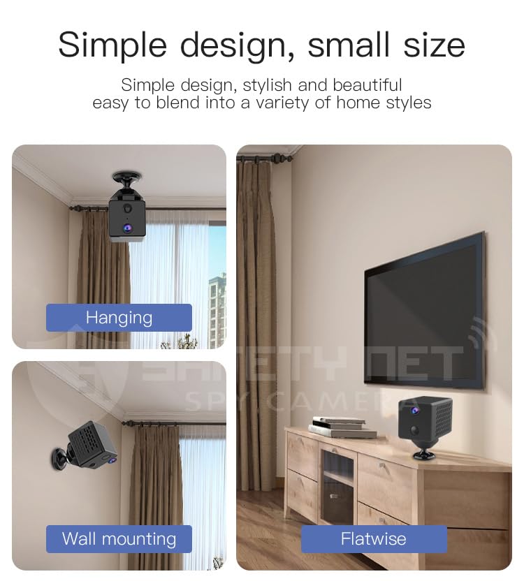 SAFETYNET 4MP 4G SIM Card Mini Camera Built-in 3000mAh Battery PIR Human Detection WiFi 1080P Security Surveillance IP Indoor Outdoor Camera OKAM PRO