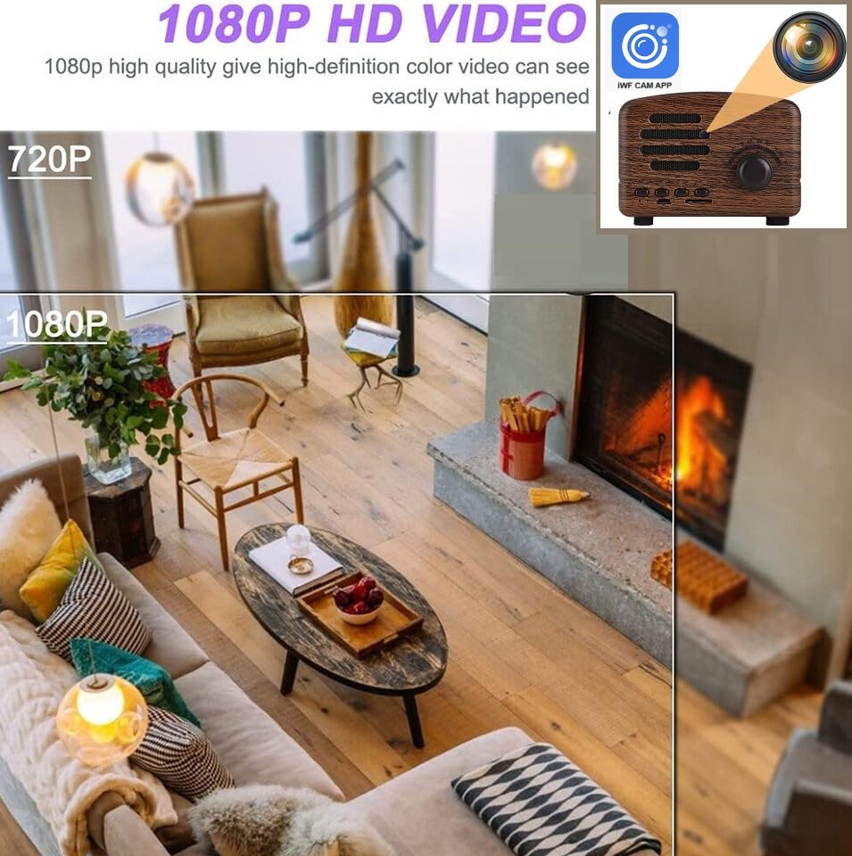 SAFETYNET 4K Spy WiFi Bluetooth Speaker Full HD 1080P Audio Video Recorder for Home and Office FM Radio with Inbuilt 32GB SD Card