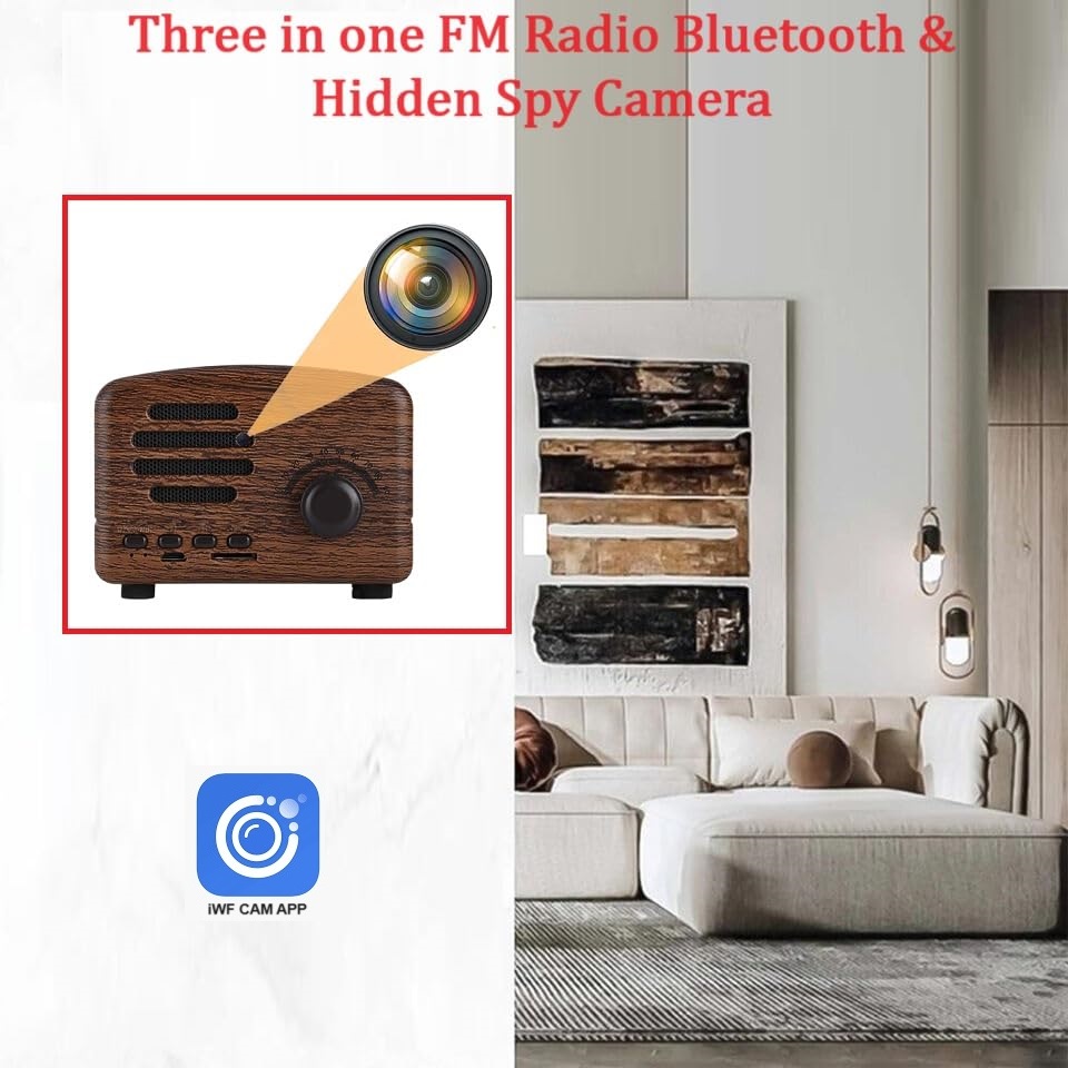 SAFETYNET 4K Spy WiFi Bluetooth Speaker Full HD 1080P Audio Video Recorder for Home and Office FM Radio with Inbuilt 32GB SD Card