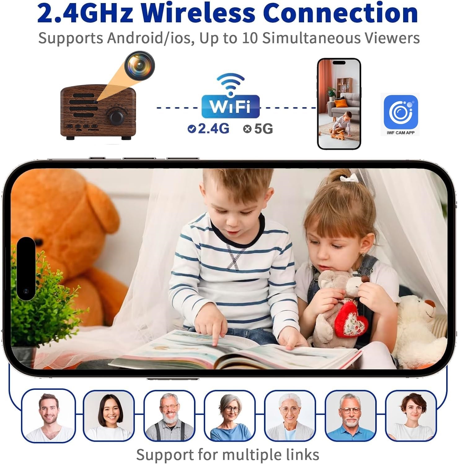 SAFETYNET 4K Spy WiFi Bluetooth Speaker Full HD 1080P Audio Video Recorder for Home and Office FM Radio with Inbuilt 32GB SD Card