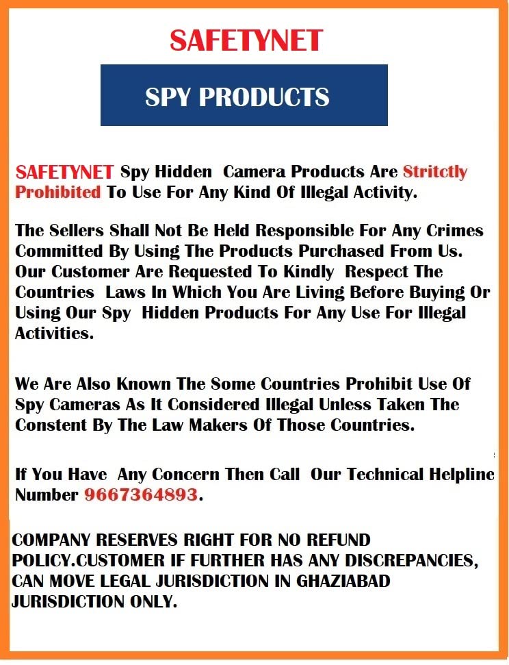 SAFETYNET 4K Spy WiFi Bluetooth Speaker Full HD 1080P Audio Video Recorder for Home and Office FM Radio with Inbuilt 32GB SD Card