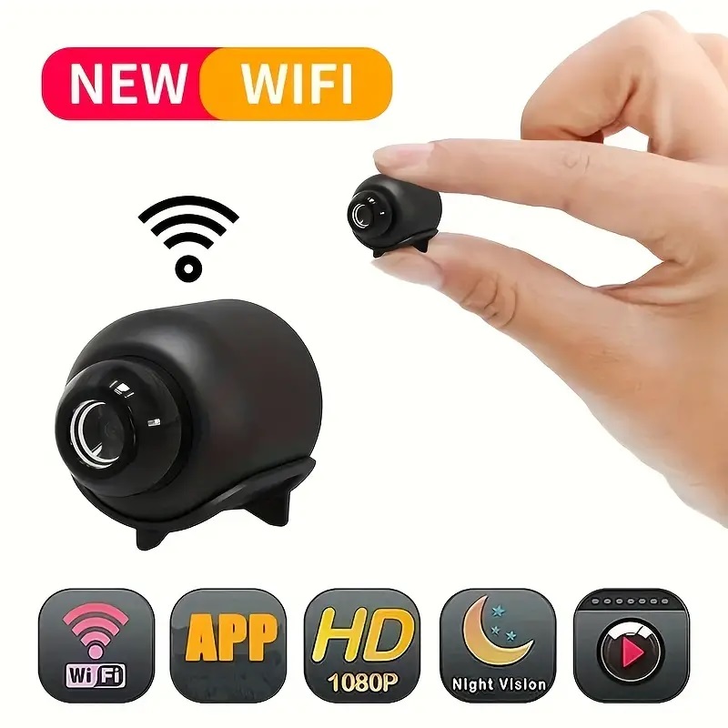 SAFETYNET Spy 1080P HD Wireless IP Camera, 2.4GHz Wifi IP Camera For Home, Night Vision & 140° Wide Angle Home Monitor