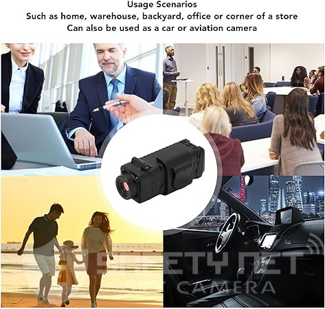 SAFETYNET Mini Body Camera, Portable HD Night Vision Wearable Cam with Motion Detection, 90 Degree Rotatable Small IP Security Camera