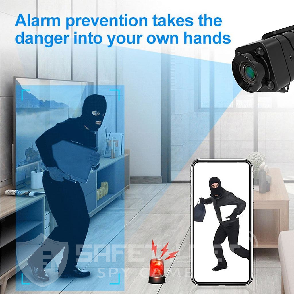 SAFETYNET Mini Body Camera, Portable HD Night Vision Wearable Cam with Motion Detection, 90 Degree Rotatable Small IP Security Camera