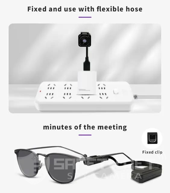 SAFETYNET Mini Body Camera, Portable HD Night Vision Wearable Cam with Motion Detection, 90 Degree Rotatable Small IP Security Camera
