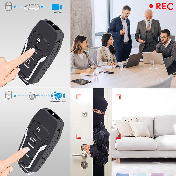 SAFETY NET, SPY CAMERA Non WiFi 3 Buttons Smart Remote Control Key Original Unixersal Smart Key Remote for Security Control Camera
