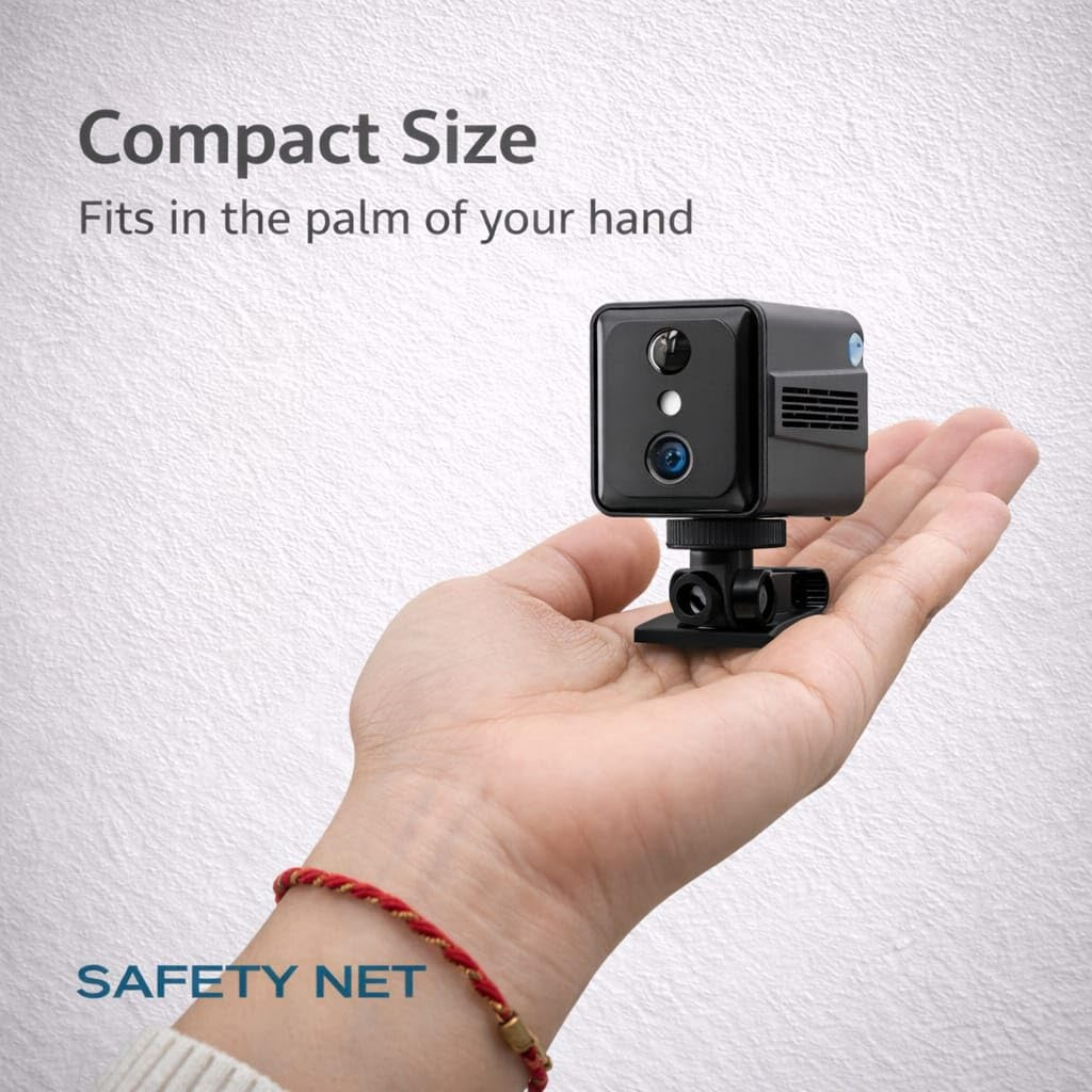 SAFETYNET 4G SIM Security Camera 1080P HD Mini Wireless Spy Camera with Night Vision Motion Detection Two Way Audio Live Mobile Viewing Indoor Outdoor CCTV Supports 128GB SD Card