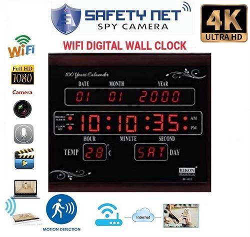 SAFETYNET WiFi  Digital Clock Camera 