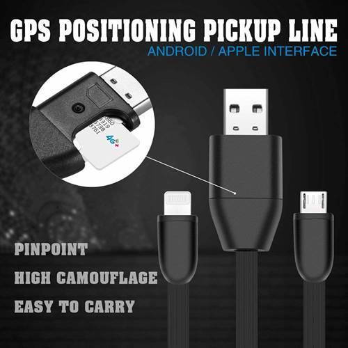 SAFETYNET New 3-in-1 USB Data Cable+Hidden Spy GSM Remote Audio Listening Bug+GPS Locator