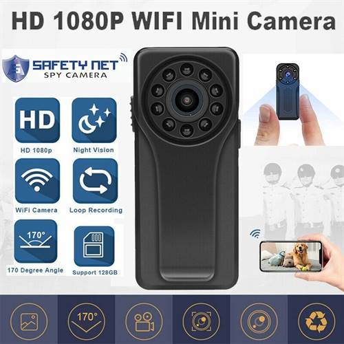 SAFETYNET Wifi 1080P HD  Spy Camera , 5 Hours Continue Recording Camera With 170 Degree Rotating Lens  With Night Vision Motion Detection  Recorder ip Wifi Camera