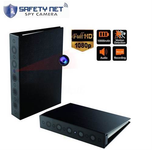 SAFETYNET HD  Book Camera 1080P Document clip pinhole camera with Huge battery Long time Recording support Motion Detection