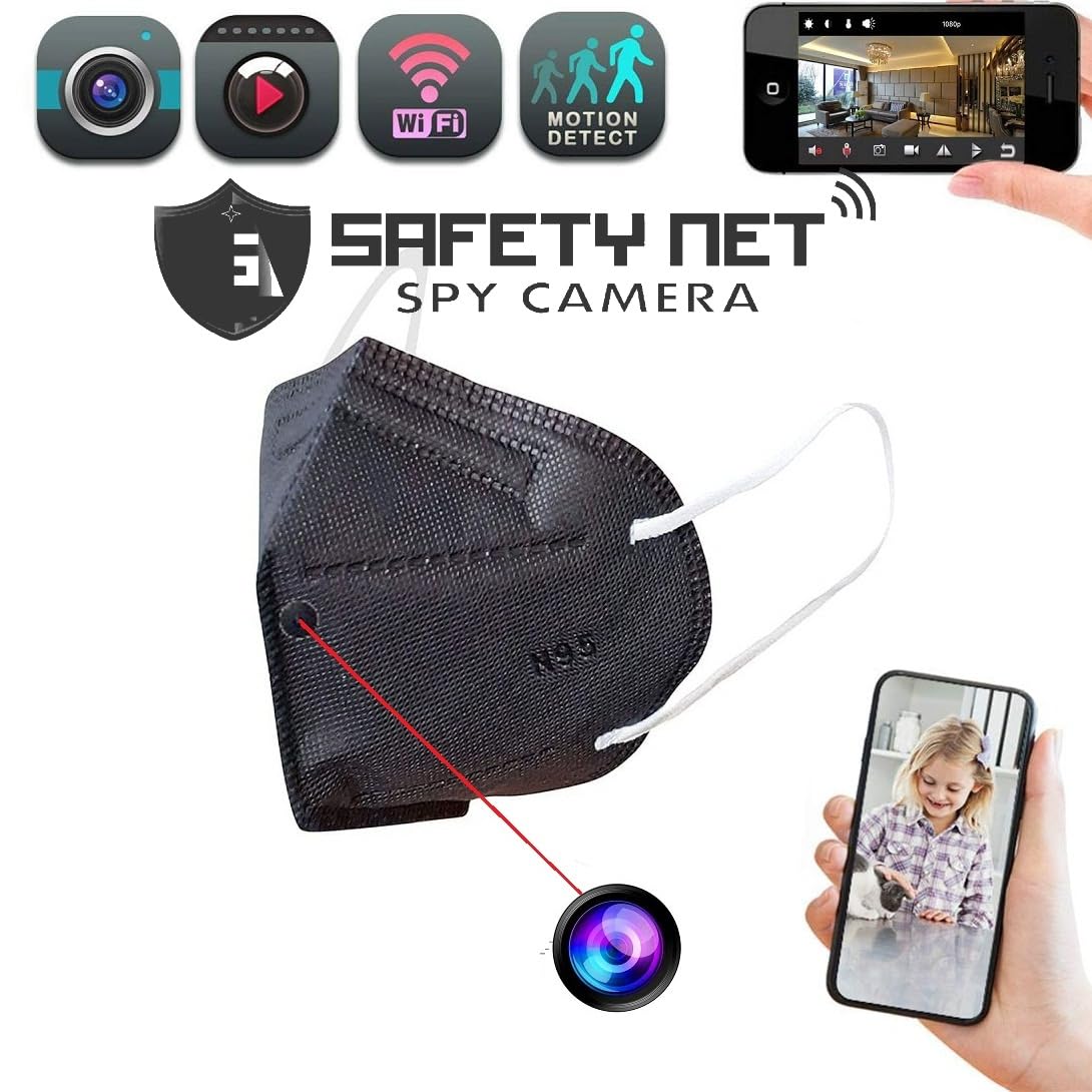 SAFETYNET MASK Camera Support up to 32GB Memory Card Full HD Video Audio Recorder, 2 Hours Recording After Full Charge
